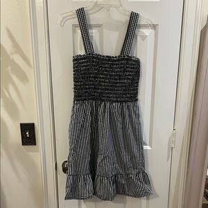 Black and White Gingham Summer Dress